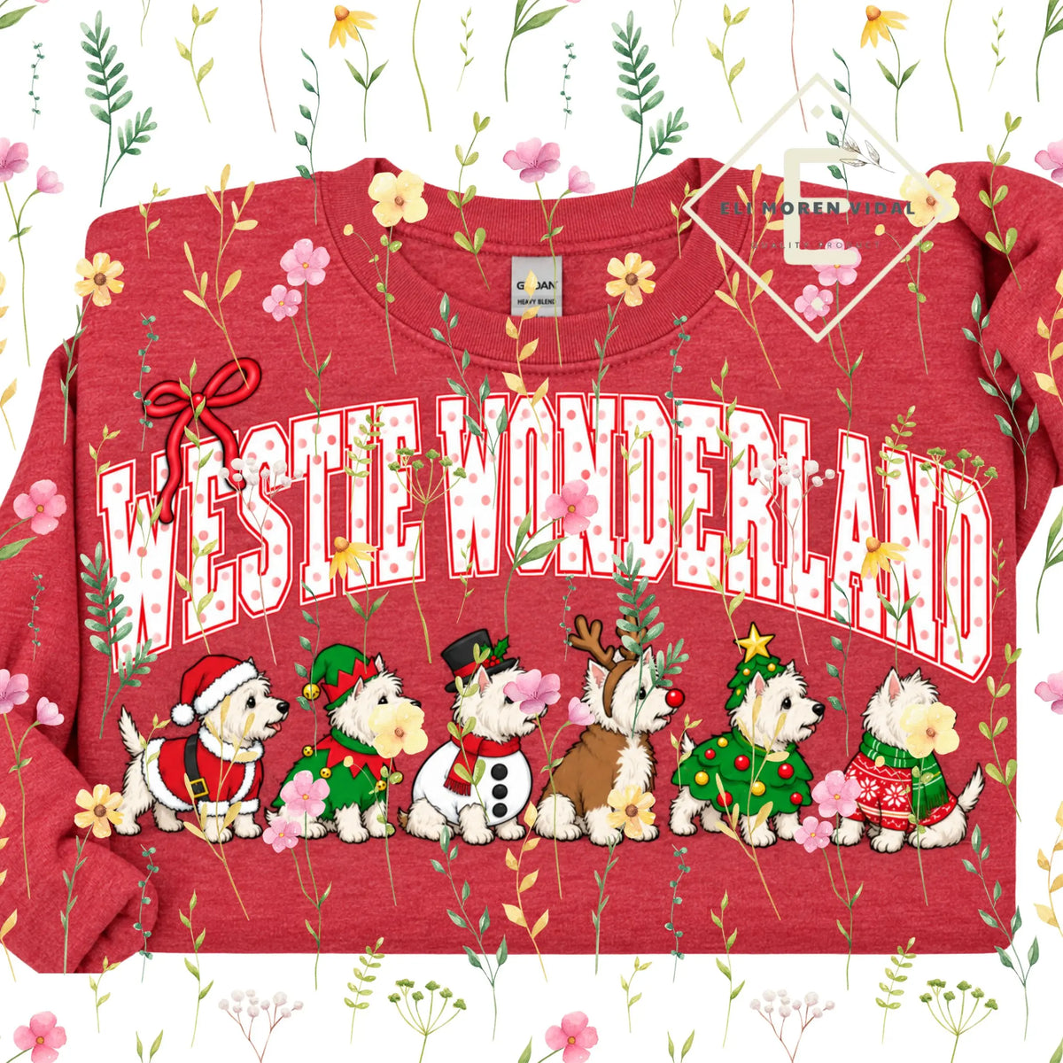Christmas 30+ Dog Breed Sweatshirt | Merry Dogmas Holly Xmas Crewneck