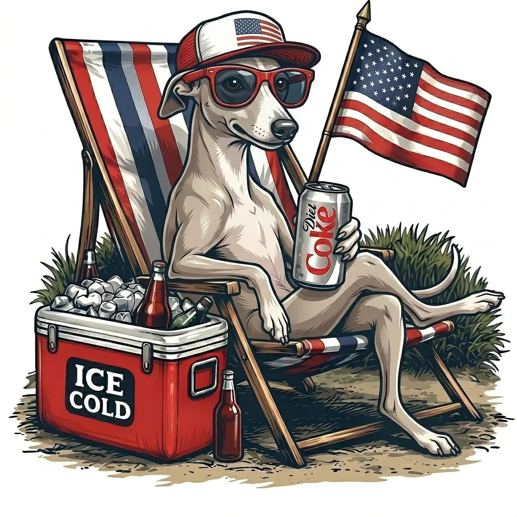 Comfort Colors® 50+ Dog Funny 4th of July T-Shirt – Retro Labrador Retriever Diet Coke Graphic Tee, Patriotic Animal Meme Shirt, Vintage USA Dog Lover Top