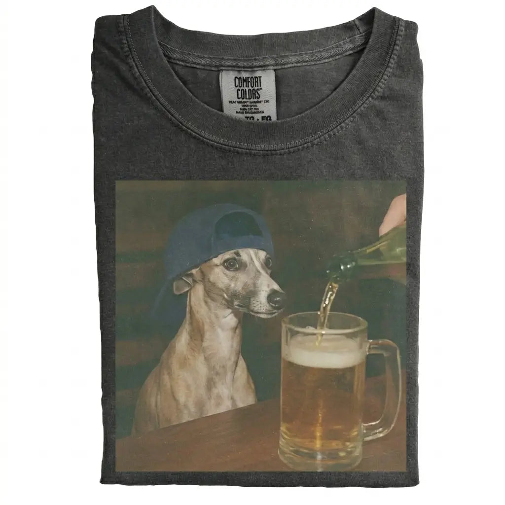 Comfort Colors® Custom Dog Breeds Beer T-Shirt – Vintage 90s Funny Edgy Dog Meme Tee, Aesthetic Brewery Lover Dog Dad Gift Shirt
