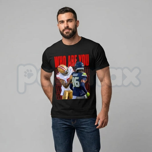 Who Are You Graphic Shirt – Football Rivalry Print Tee & Funny Game Day T-Shirt-Pasimax