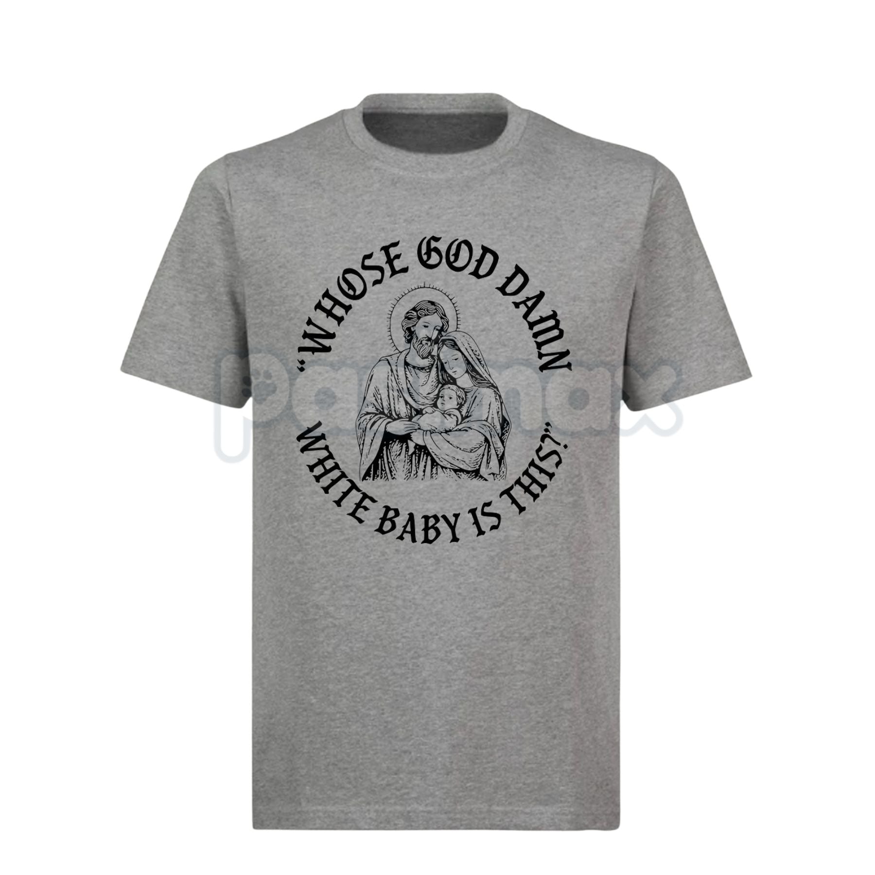 "Whose God Damn White Baby Is This" T-Shirt - Edgy Shock Humor Slogan Tee, Provocative Statement Apparel, Viral Meme Culture Shirt-Pasimax