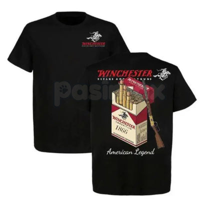 Winchester American Legend 1866 T-Shirt - Vintage Hunting & Ammo Graphic Tee, Premium 100% Cotton Firearms Heritage Top, Classic 1866 Yellow Boy Tribute Shirt, Official Style Winchester Logo Apparel, Rugged Outdoor & Range Wear-Pasimax