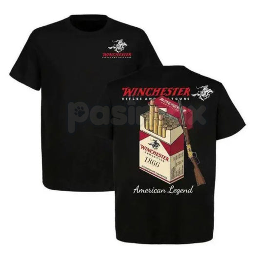 Winchester American Legend 1866 T-Shirt - Vintage Hunting & Ammo Graphic Tee, Premium 100% Cotton Firearms Heritage Top, Classic 1866 Yellow Boy Tribute Shirt, Official Style Winchester Logo Apparel, Rugged Outdoor & Range Wear-Pasimax
