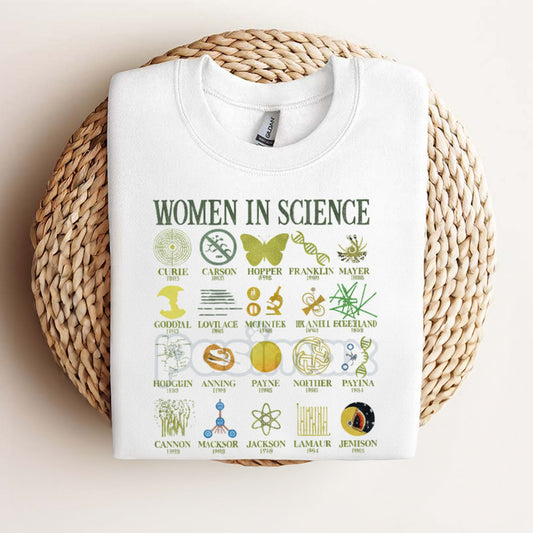 Women in Science T-Shirt - Scientist Empowerment Graphic Tee, Female STEM Apparel, Unisex Educational Gift for Her-Pasimax