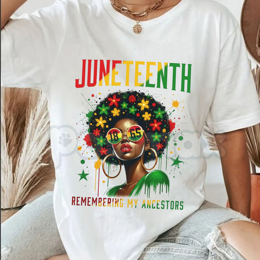 Women's Juneteenth 1865 T-Shirt – Stylish Versatile African American Freedom Day Graphic Tee-Pasimax