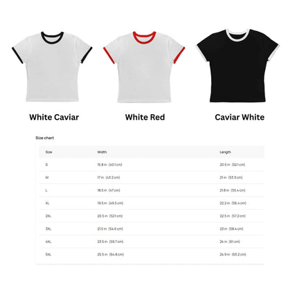 Vintage Witch & Black Cat Women's Ringer Crop T-Shirt – Spooky Halloween Pumpkin Fall Tee