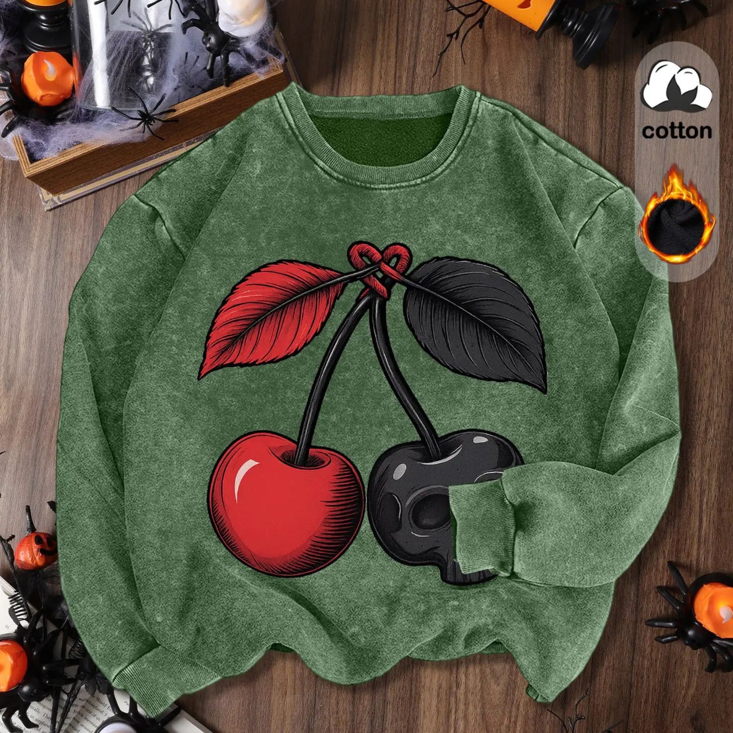 Women's Vintage Soft Pullover Sweatshirt – Cozy Casual Garment-Dyed Crewneck-Pasimax