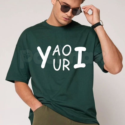 Yaoi Yuri Text Graphic T-Shirt – Japanese Anime Manga Aesthetic Tee-Pasimax