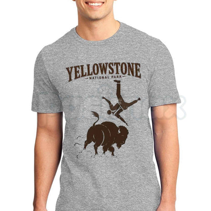 Yellowstone National Park Meme Shirt – Dont Pet The Fluffy Cow Graphic Tee, Funny Bison Warning Signs Unisex Cotton Outdoorsy Shirt-Pasimax