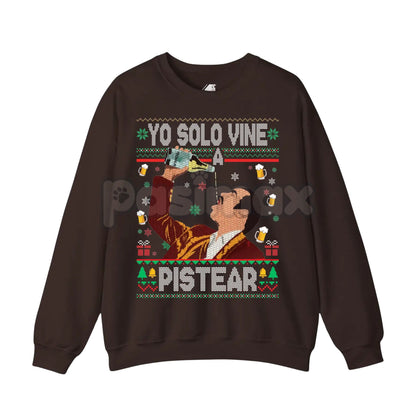 Yo Solo Vine a Pistear Mexico Ugly Christmas Sweater | Funny Fiesta Drinking Holiday Pullover | Spanglish Party Jumper-Pasimax