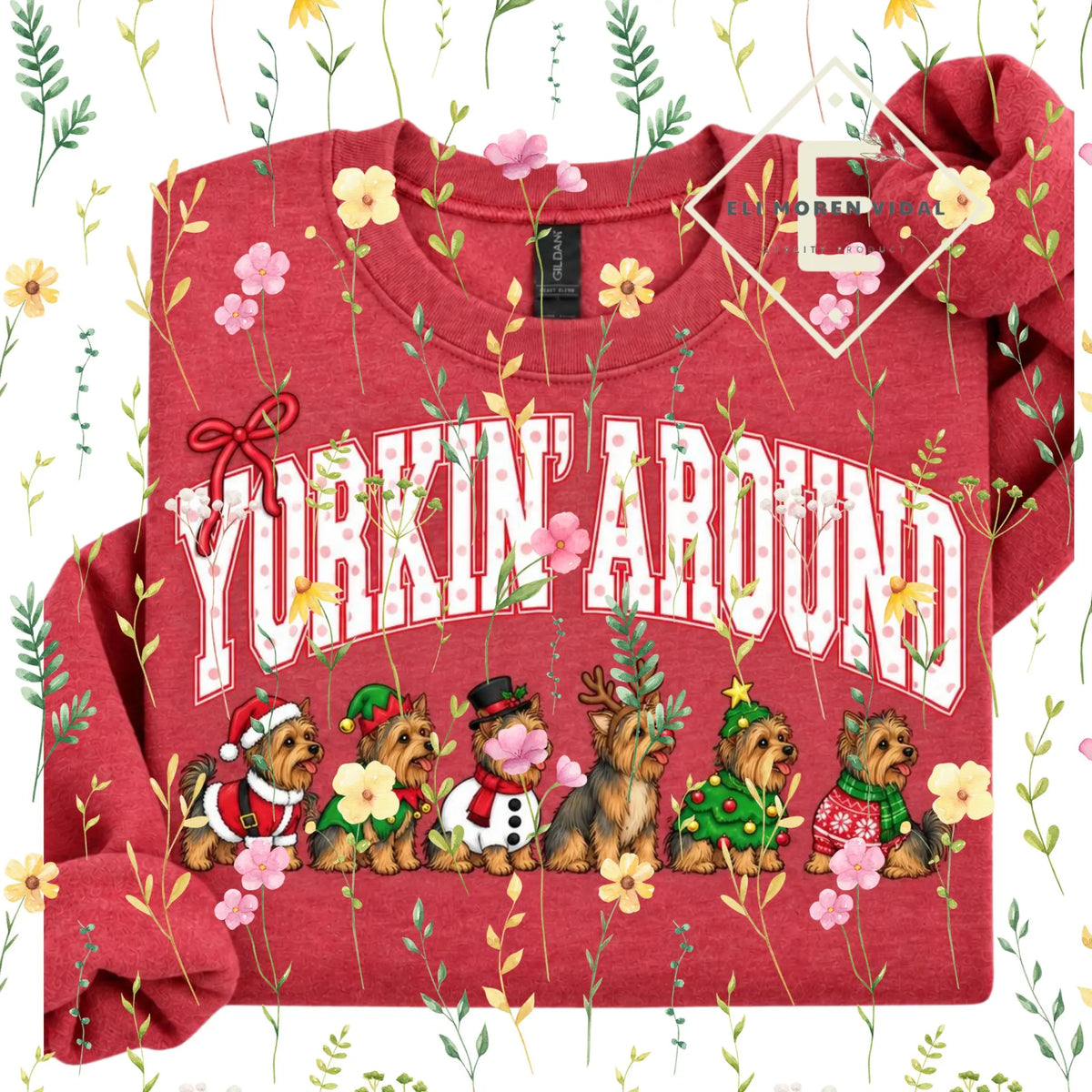 Christmas 30+ Dog Breed Sweatshirt | Merry Dogmas Holly Xmas Crewneck