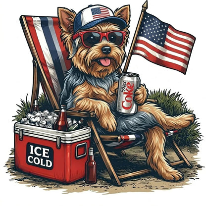 Comfort Colors® 50+ Dog Funny 4th of July T-Shirt – Retro Labrador Retriever Diet Coke Graphic Tee, Patriotic Animal Meme Shirt, Vintage USA Dog Lover Top