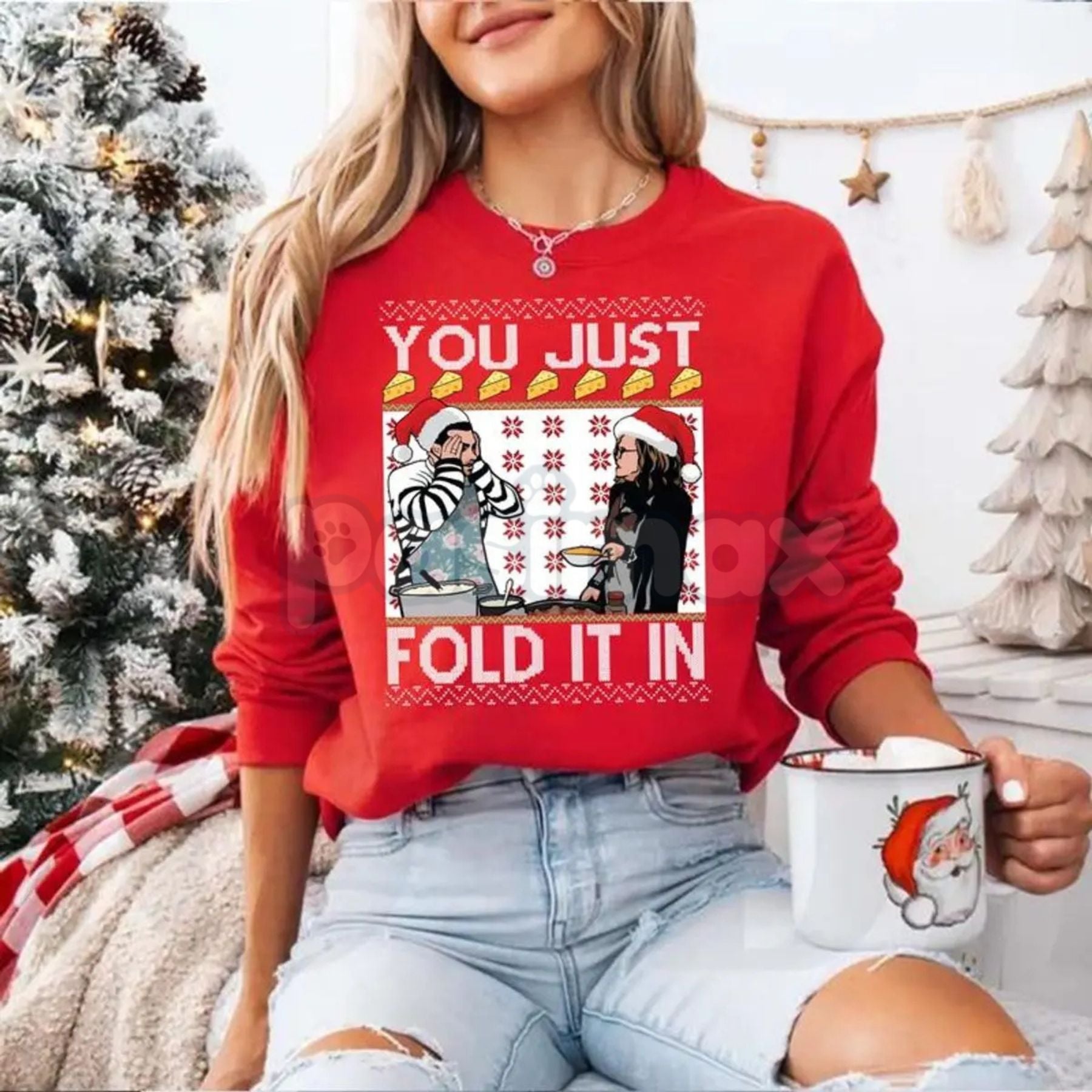 "You Just Fold It In" Vintage Sweatshirt | Schitt's Creek Quote Crewneck | Funny Moira Rose & David Fan Gift-Pasimax