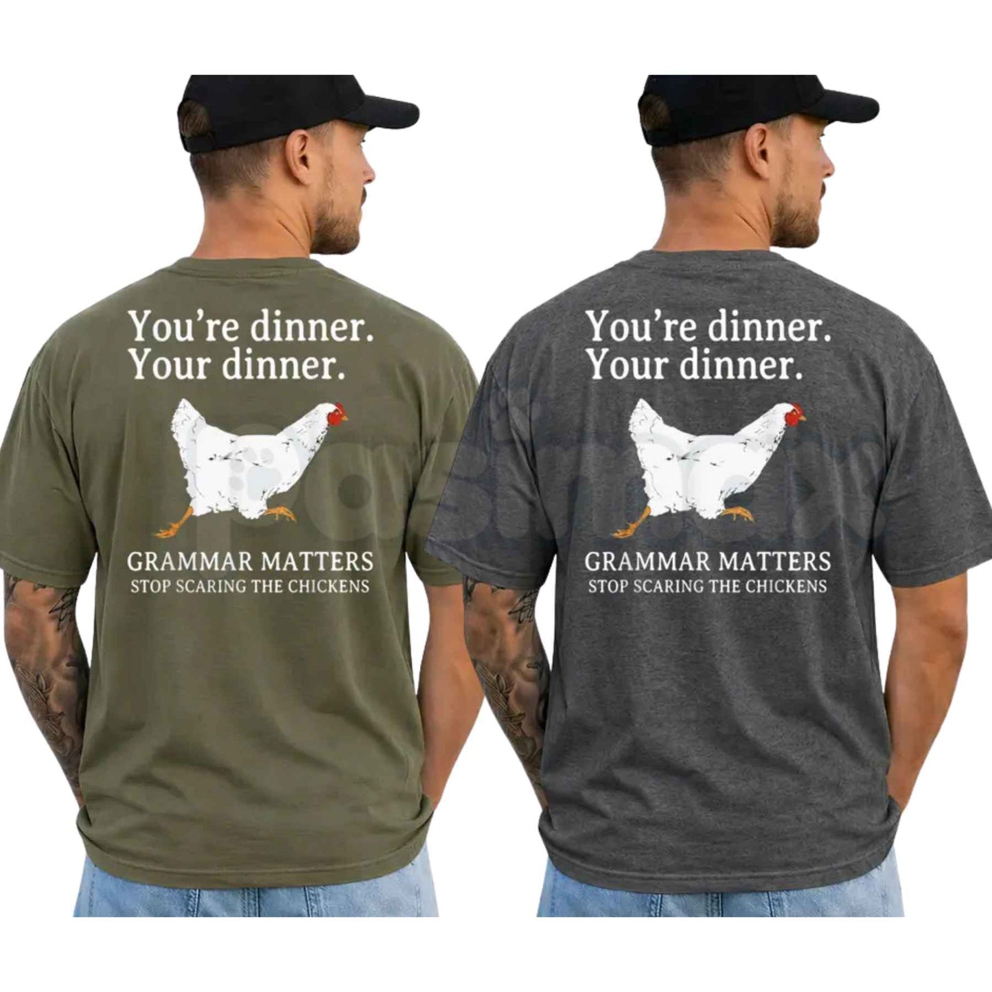 Your're Dinner vs Your Dinner T-Shirt – Funny Grammar Joke Unisex Cotton Graphic Tee-Pasimax