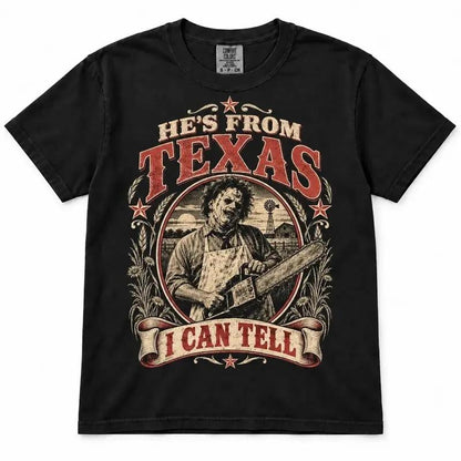 Comfort Colors® Texas Slasher Horror T-Shirt – Chainsaw Horror Graphic Tee, Choosin Texas Ella Fella Unisex Top & Gift
