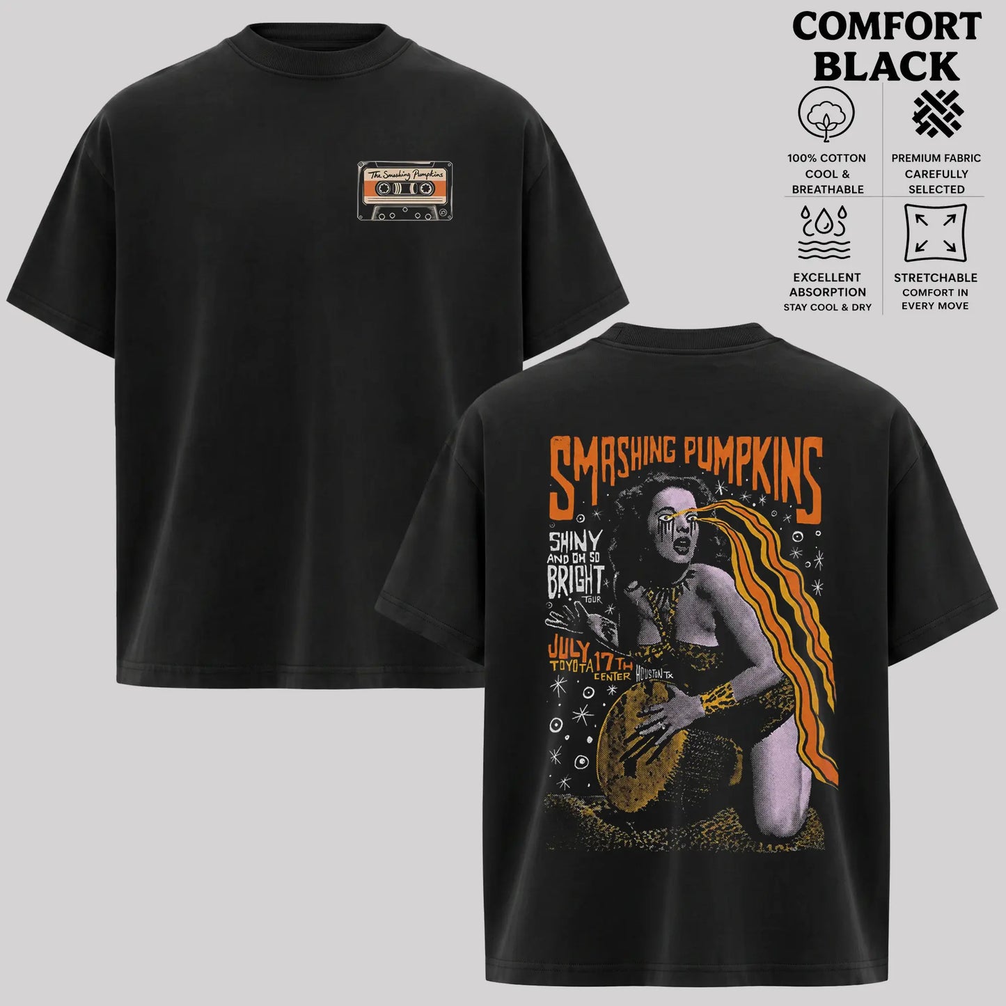 Comfort Colors® Smashing Pumpkins T-Shirt – Vintage Alternative Rock Band Graphic Tee, 90s Grunge Nostalgia Unisex Top