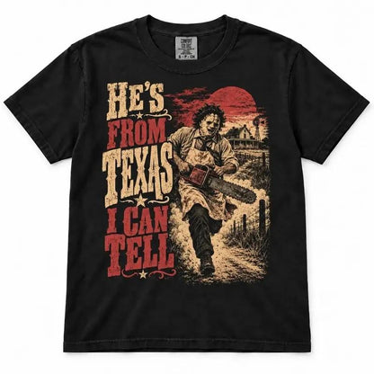 Comfort Colors® Texas Slasher Horror T-Shirt – Chainsaw Horror Graphic Tee, Choosin Texas Ella Fella Unisex Top & Gift