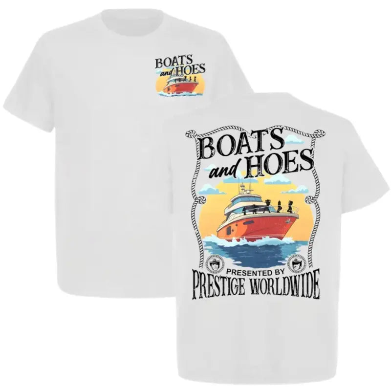 Comfort Colors® Step Brothers "Boats 'N Hoes" T-Shirt – Retro Prestige Worldwide Movie Tee, Funny Brennan & Dale Summer Graphic Shirt, Iconic Comedy Fan Gift