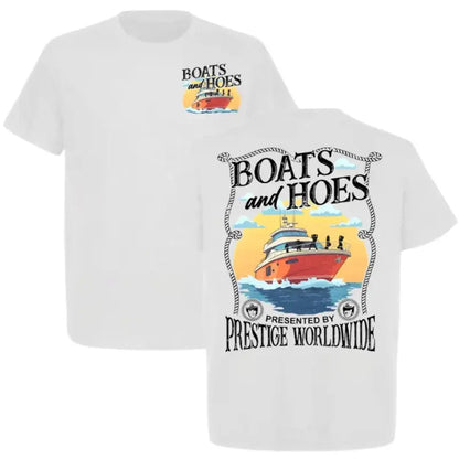 Comfort Colors® Step Brothers "Boats 'N Hoes" T-Shirt – Retro Prestige Worldwide Movie Tee, Funny Brennan & Dale Summer Graphic Shirt, Iconic Comedy Fan Gift