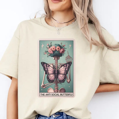 Tarot Card Mental Health T-Shirt – Funny Spiritual Wellness Graphic Tee, Remastered Heavy Cotton Unisex Non-Fitted Top, Soft Lived-In Relaxed Fit Casual Apparel, Made in USA
