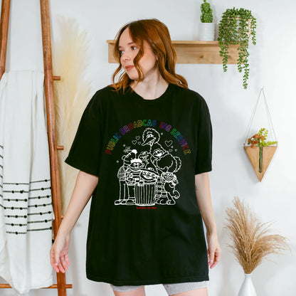 Classic PBS Logo T-Shirt – Retro Public TV Fan Tee, Vintage 70s 80s Nostalgia Shirt, Iconic TV Show Lover Gift