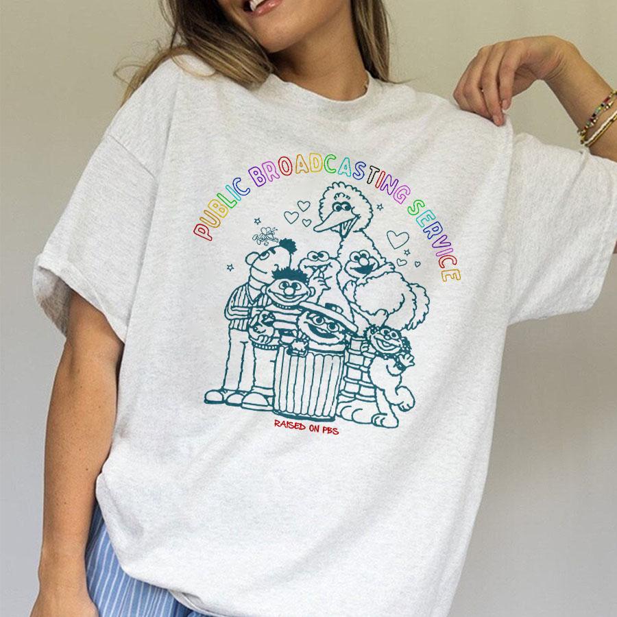 Classic PBS Logo T-Shirt – Retro Public TV Fan Tee, Vintage 70s 80s Nostalgia Shirt, Iconic TV Show Lover Gift