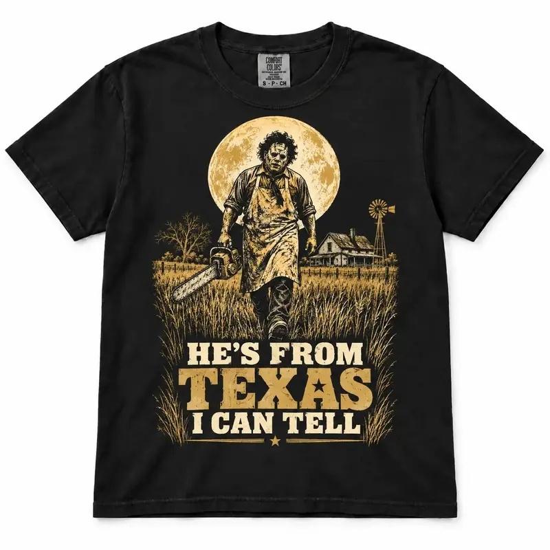 Comfort Colors® Texas Slasher Horror T-Shirt – Chainsaw Horror Graphic Tee, Choosin Texas Ella Fella Unisex Top & Gift