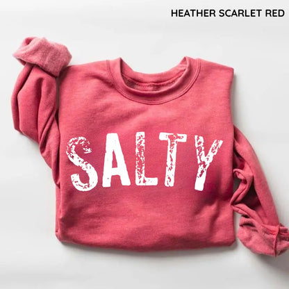Salty Retro Summer Beach Sweatshirt | Vintage Coastal Crewneck