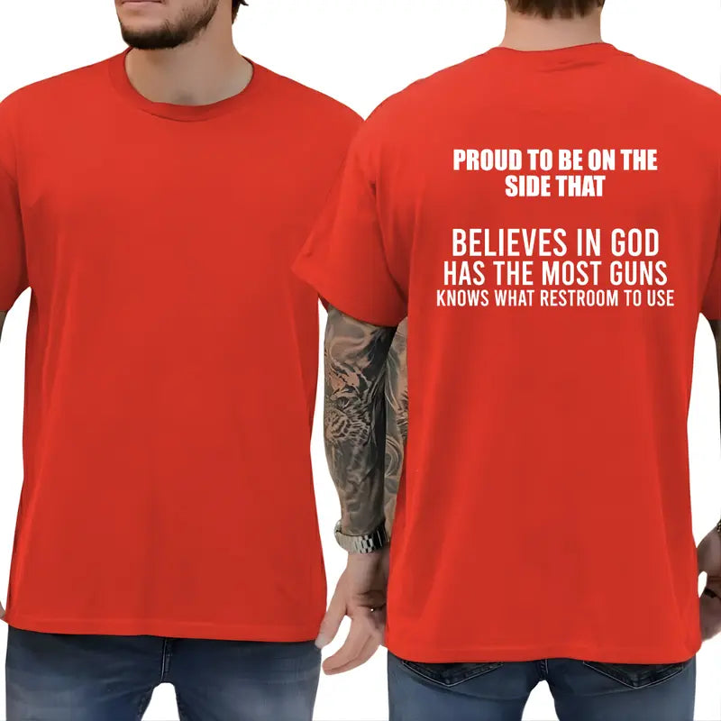 "Proud To Be On The Side That..." T-Shirt – Funny Conservative Republican Patriotic Unisex Graphic Tee