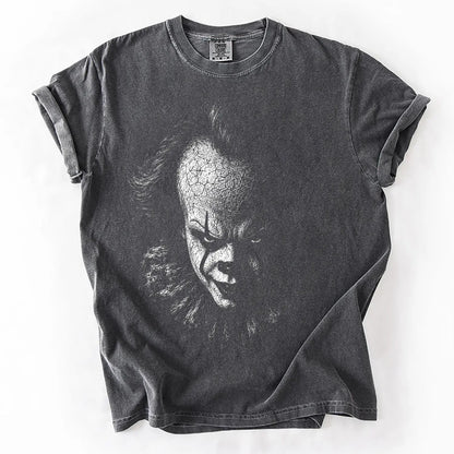 Comfort Colors® Retro Horror Movie Characters T-Shirt – Vintage Scary Movie Icons Halloween Graphic Tee, Spooky Slasher Unisex Top