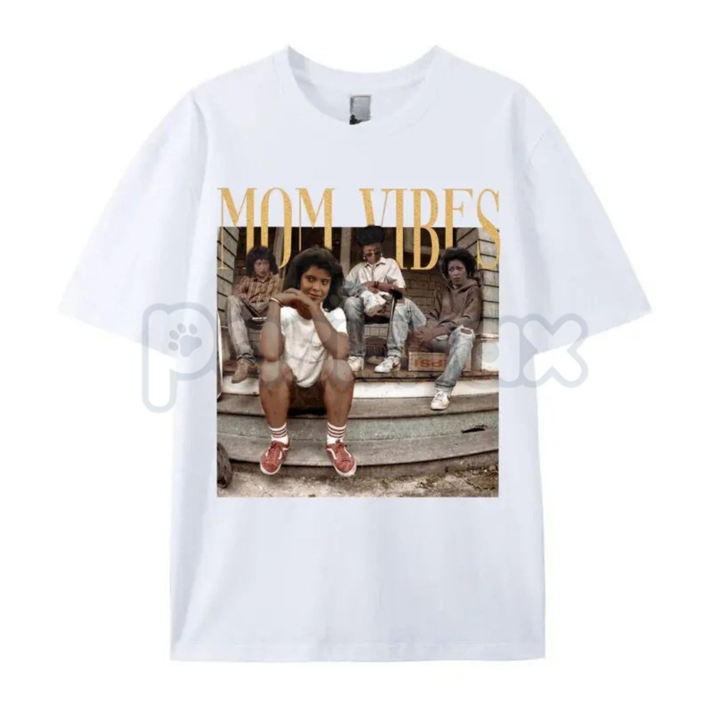 "Mom Vibes" Vintage 90s Nostalgia T-Shirt – Retro Aesthetic Mom Life Graphic Tee, Premium 100% Cotton Motherhood Gift Top, Soft Lived-In Heavyweight Throwback Style Shirt, Made in USA