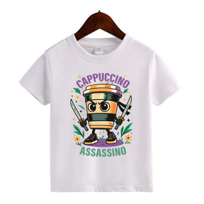Italian Meme Character T-Shirt for Kids - Funny Toddler Boy or Girl Tee, Hand-Drawn Apparel