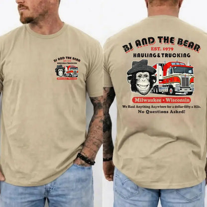 "BJ and the Bear Hauling Trucking Ltd" Vintage T-Shirt – Retro 70s TV Show Weathered Unisex Graphic Tee