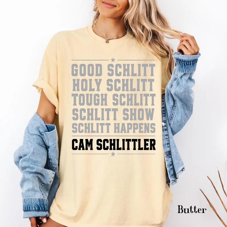 Comfort Colors® Good Schlitt T-Shirt – Holy Schlitt & Cam Schlittler Fan Graphic Tee, Retro Baseball Pun Unisex Top & Gift