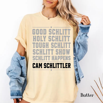 Comfort Colors® Good Schlitt T-Shirt – Holy Schlitt & Cam Schlittler Fan Graphic Tee, Retro Baseball Pun Unisex Top & Gift